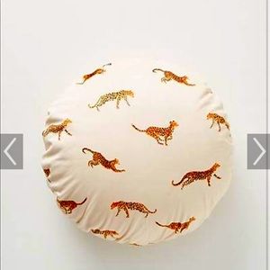 Leopard and ivory velvet pillow cover